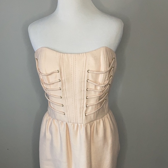 NWT Rachel Roy Bustier Dress Sz 6 Neutral Tone - Picture 4 of 9